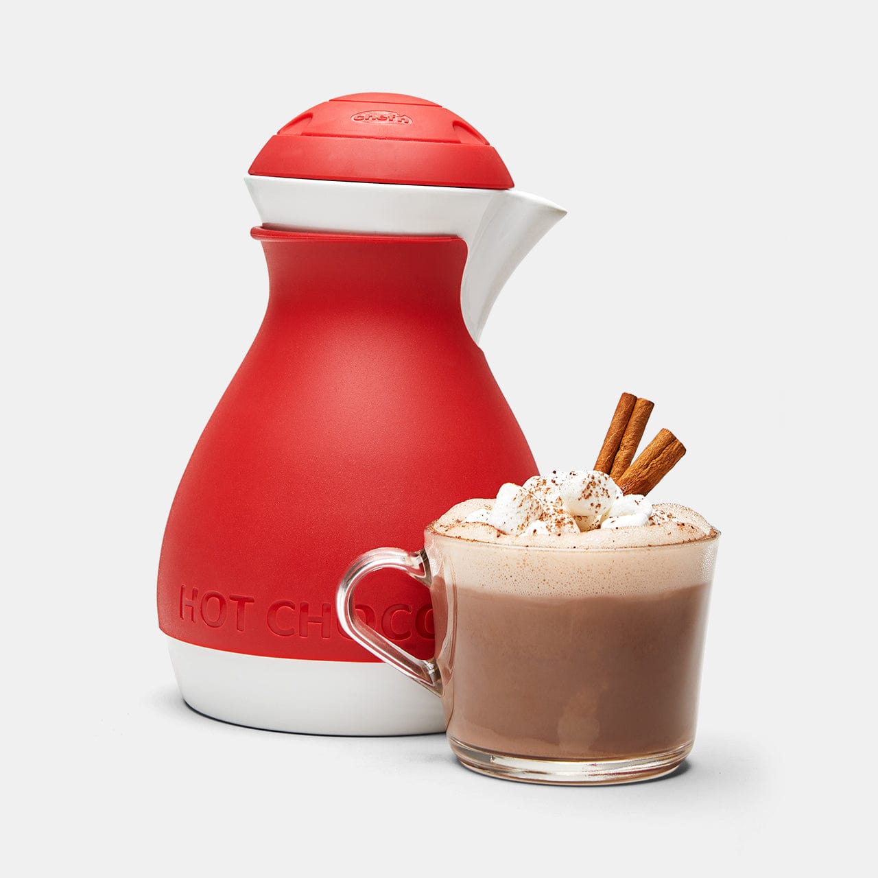 Hot Cocoa Pot & Frother Set Fall Beverage Maker Hot Chocolate Frother