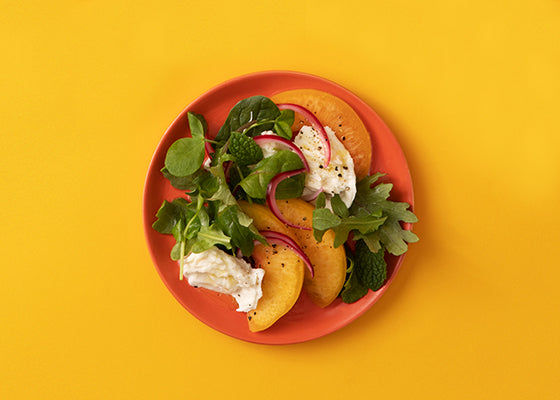 Peach Salad with Mozzarella